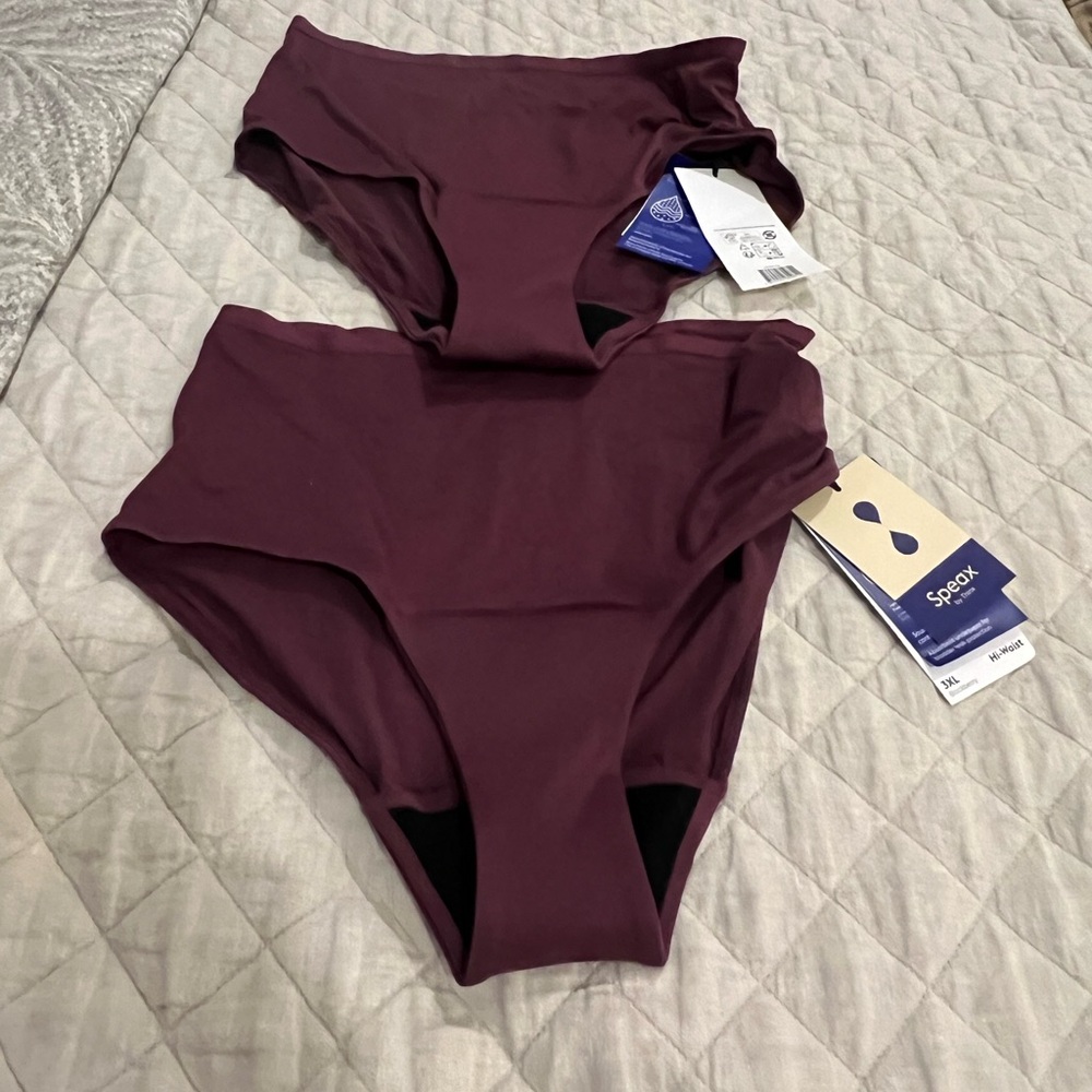 Speax High-Waist Seamless Briefs in Deep Plum Bundle